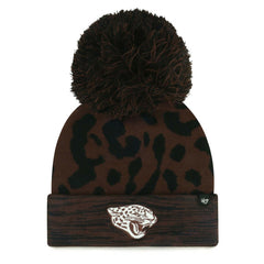 Jacksonville Jaguars '47 Women's Cacao Cuffed Knit Hat with Pom - Brown - 47 brand