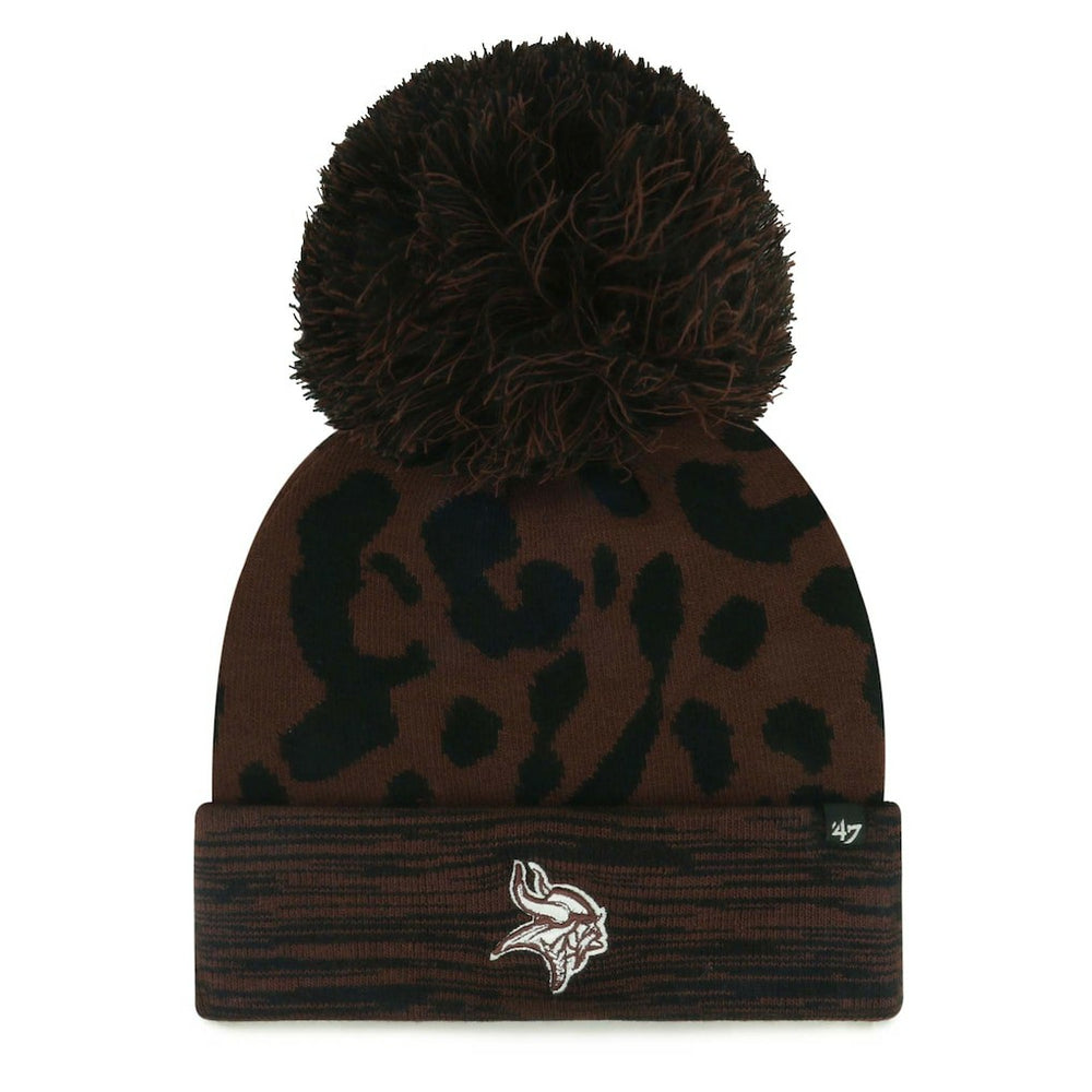 Minnesota Vikings '47 Women's Cacao Cuffed Knit Hat with Pom - Brown - 47 brand