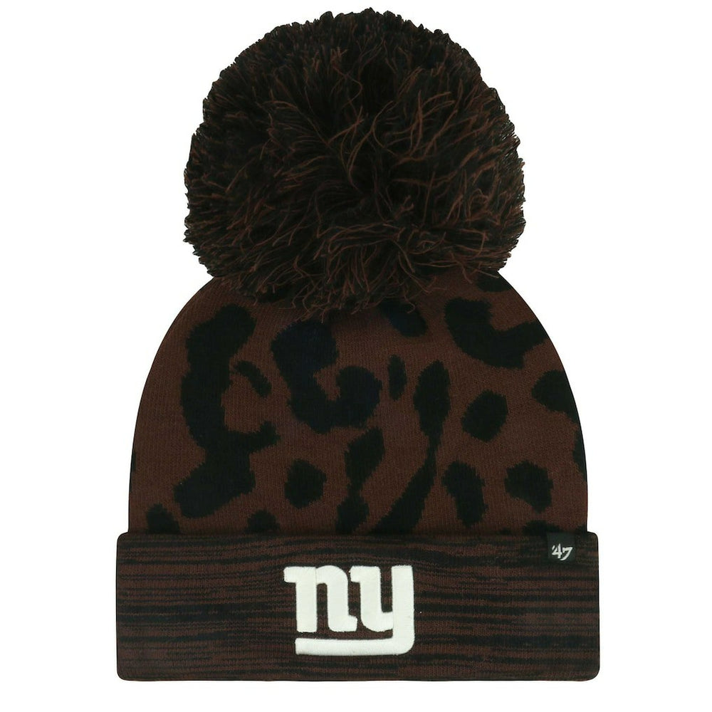 New York Giants '47 Women's Cacao Cuffed Knit Hat with Pom - Brown - 47 brand