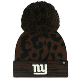 New York Giants '47 Women's Cacao Cuffed Knit Hat with Pom - Brown - 47 brand