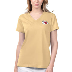 Kansas City Chiefs Margaritaville Women's Game Time V-Neck T-Shirt - Gold - NFL