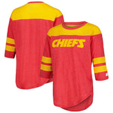 Kansas City Chiefs Starter Women's Fullback Tri-Blend 3/4-Sleeve T-Shirt - Red - NFL