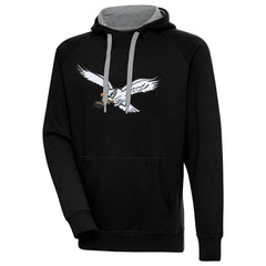 Philadelphia Eagles Antigua Throwback Logo Victory Pullover Hoodie - Black - NFL