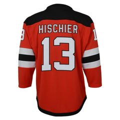 Nico Hischier New Jersey Devils Youth Captain Patch Home Replica Player Jersey - Red | NHL Lifestyle