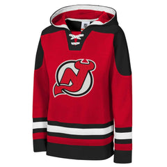 New Jersey Devils Youth Ageless Must Have Home V-Neck Pullover Hoodie - Red | NHL online