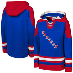 New York Rangers Youth Ageless Must Have Home V-Neck Pullover Hoodie - Blue | NHL discount