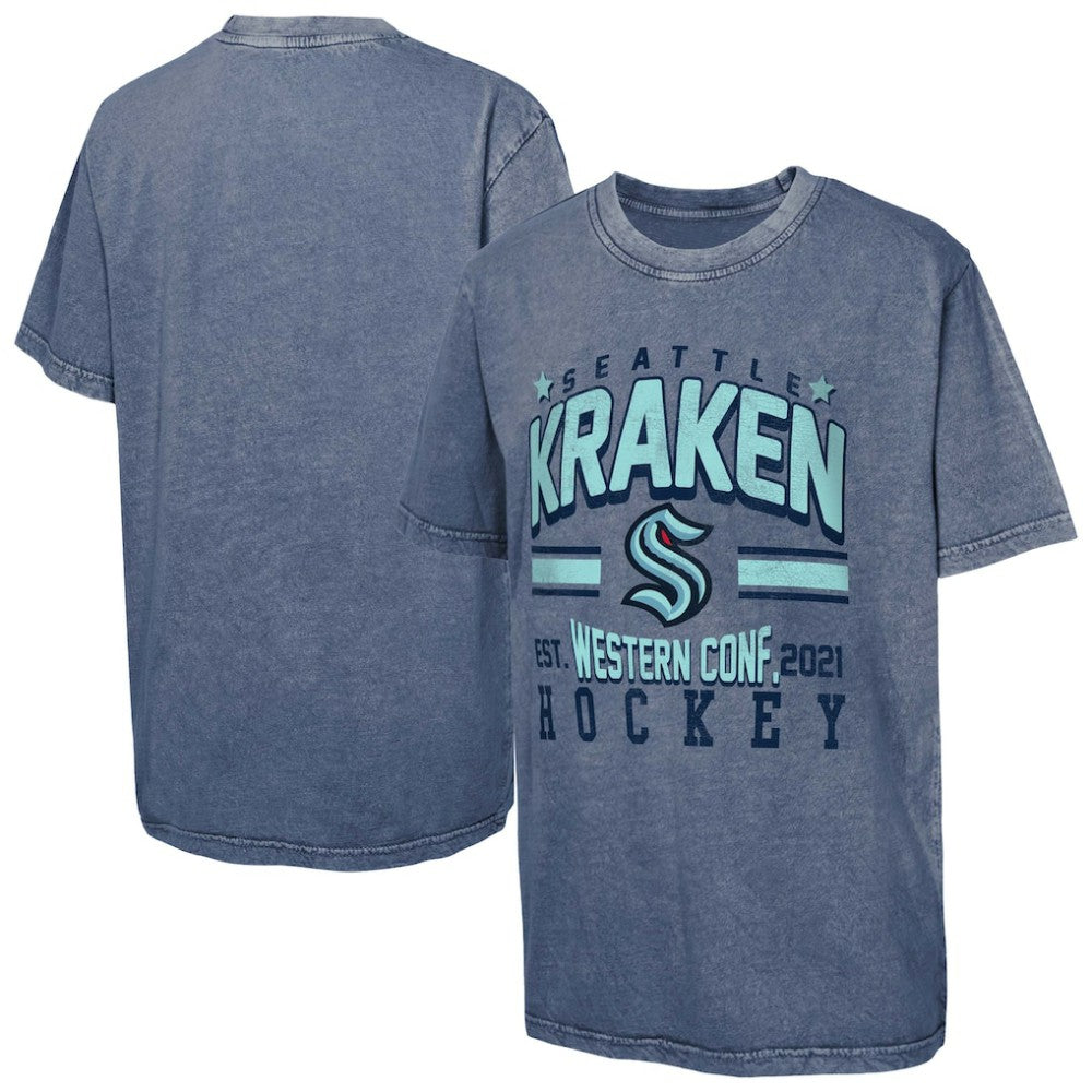 Seattle Kraken Youth Sure Short T-Shirt - Navy | NHL Clearance