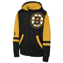 Boston Bruins Youth Face Off Full-Zip Hoodie - Black | NHL sale