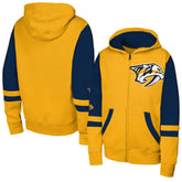 Nashville Predators Youth Face Off Full-Zip Hoodie - Gold | NHL on sale