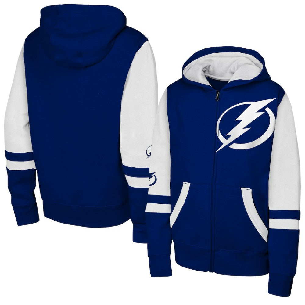 Tampa Bay Lightning Youth Face Off Full-Zip Hoodie - Blue | NHL Lifestyle
