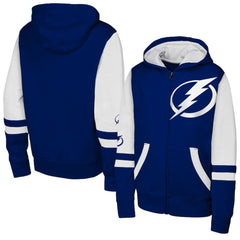Tampa Bay Lightning Youth Face Off Full-Zip Hoodie - Blue | NHL Lifestyle
