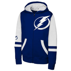 Tampa Bay Lightning Youth Face Off Full-Zip Hoodie - Blue | NHL Lifestyle