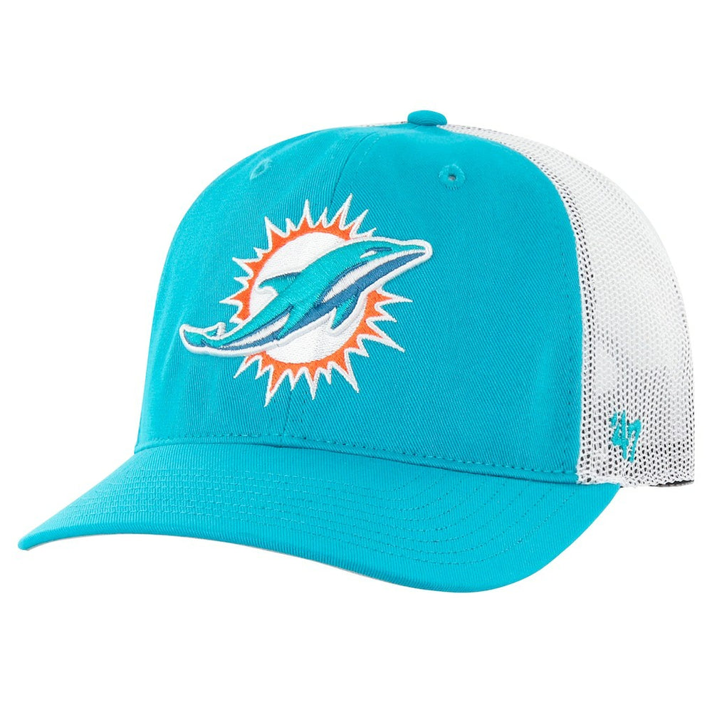 Miami Dolphins '47 Youth Trucker Adjustable Hat - Aqua/White - 47 brand
