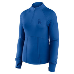 Los Angeles Dodgers Fanatics Women's Elements Raglan Tri-Blend Quarter-Zip Top Discount