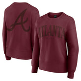 Atlanta Braves Fanatics Women's Elements Flow Pullover Sweatshirt Outlet