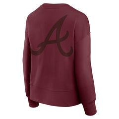 Atlanta Braves Fanatics Women's Elements Flow Pullover Sweatshirt Outlet