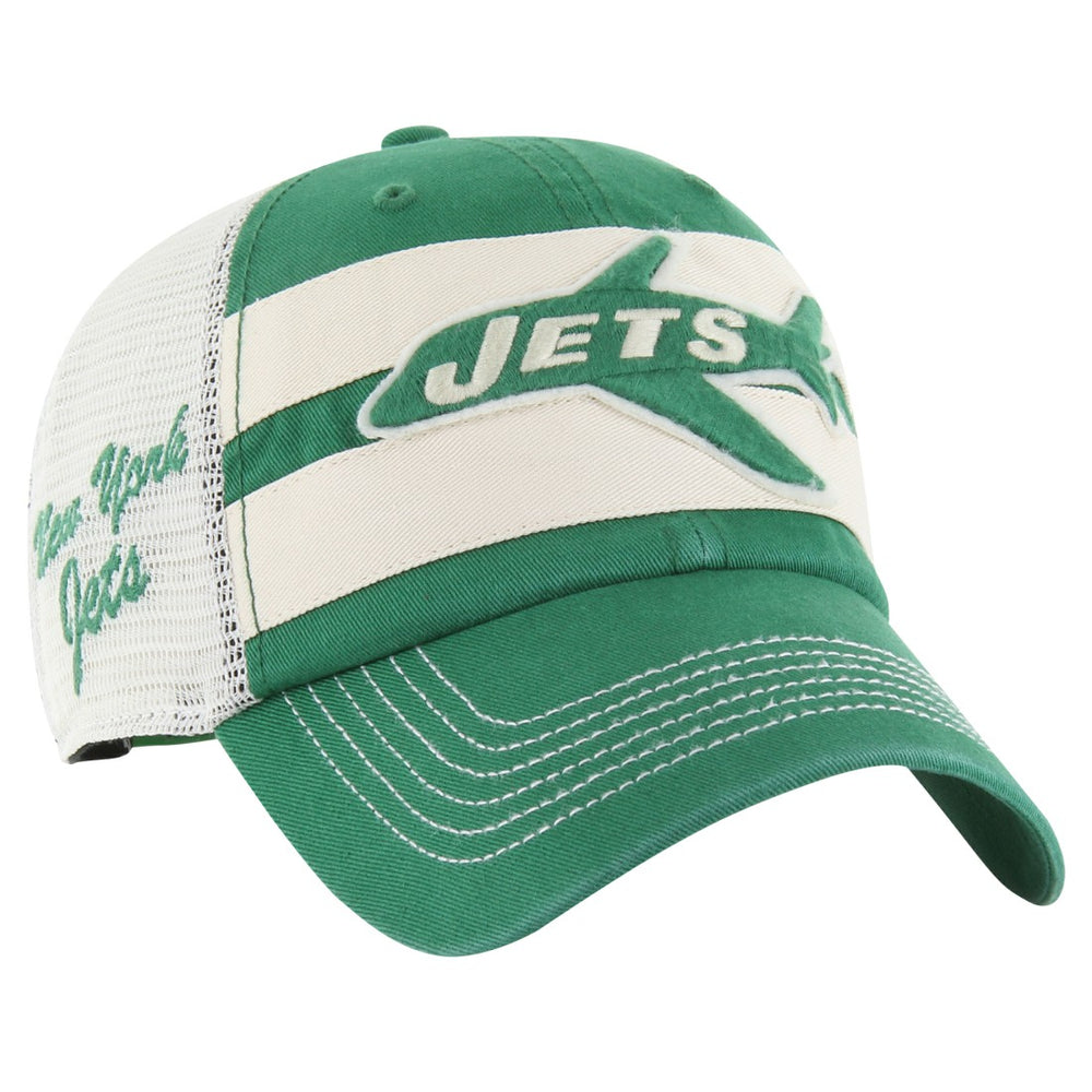 New York Jets '47 Throwback Clubhouse Boon Clean-Up Trucker Adjustable Hat - Kelly Green - 47 brand