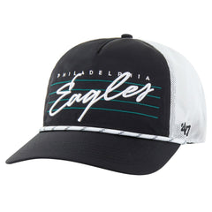 Philadelphia Eagles '47 Downburst Relaxed Hitch Trucker Adjustable Hat - Black/White - 47 brand