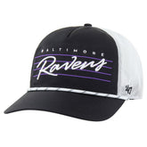Baltimore Ravens '47 Downburst Relaxed Hitch Trucker Adjustable Hat - Black/White - 47 brand