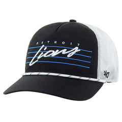 Detroit Lions '47 Downburst Relaxed Hitch Trucker Adjustable Hat - Black/White - 47 brand