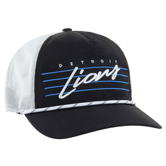 Detroit Lions '47 Downburst Relaxed Hitch Trucker Adjustable Hat - Black/White - 47 brand