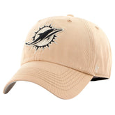 Miami Dolphins '47 Dusted Relaxed Franchise Fitted Hat - Khaki - 47 brand