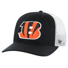 Cincinnati Bengals '47 Team Unstructured Trucker Adjustable Hat - Black/White - 47 brand