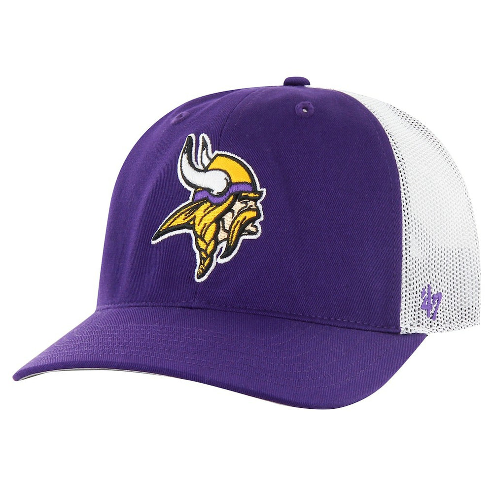 Minnesota Vikings '47 Team Unstructured Trucker Adjustable Hat - Purple/White - 47 brand