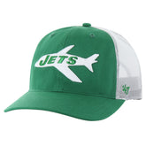 New York Jets '47 Team Unstructured Trucker Adjustable Hat - Kelly Green/White - 47 brand