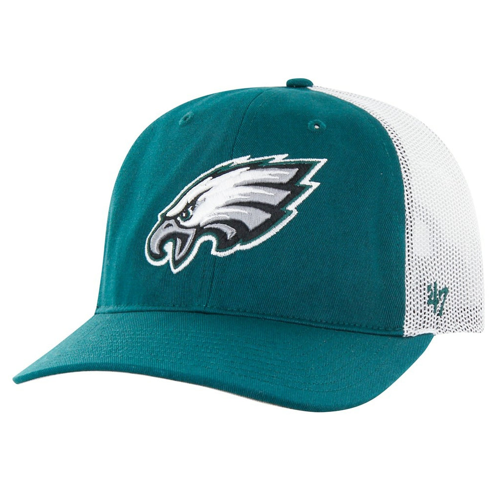 Philadelphia Eagles '47 Team Unstructured Trucker Adjustable Hat - Green/White - 47 brand
