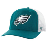 Philadelphia Eagles '47 Team Unstructured Trucker Adjustable Hat - Green/White - 47 brand