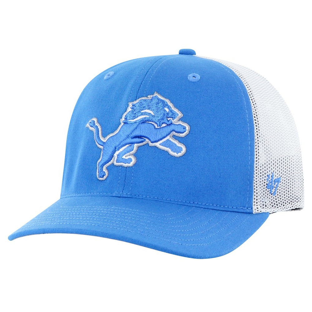 Detroit Lions '47 Team Unstructured Trucker Adjustable Hat - Blue/White - 47 brand