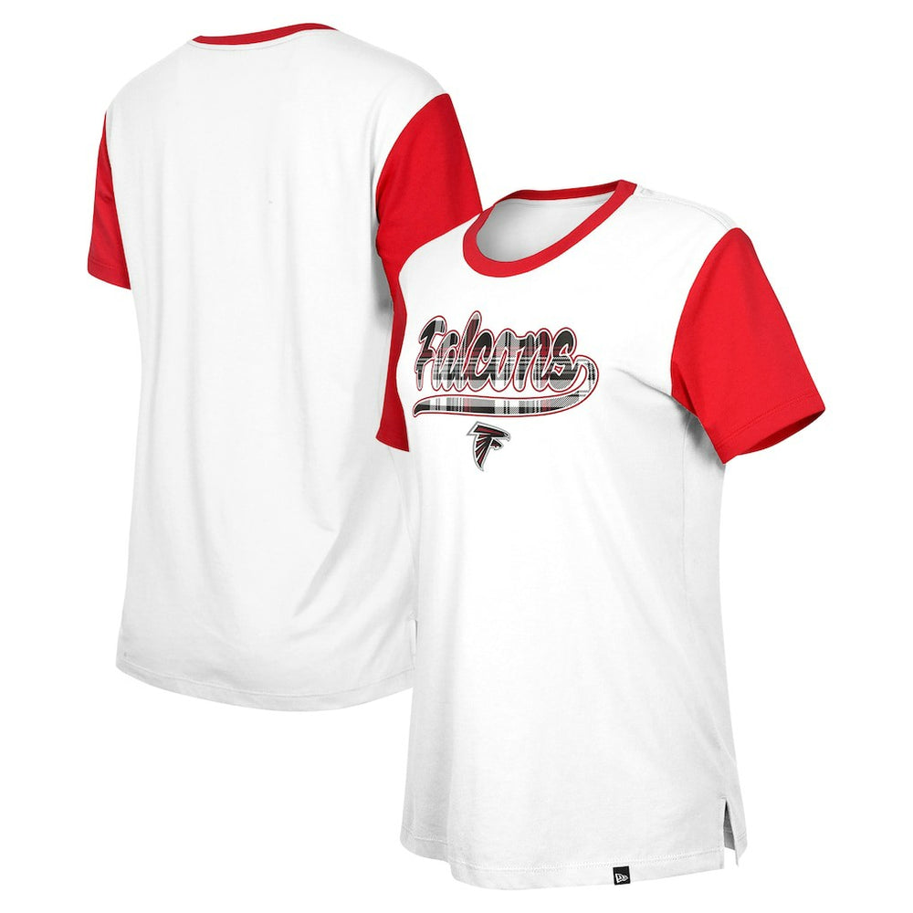 Atlanta Falcons New Era Women's 3rd Down T-Shirt - White/Red - NFL