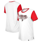 Atlanta Falcons New Era Women's 3rd Down T-Shirt - White/Red - NFL