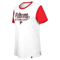 Atlanta Falcons New Era Women's 3rd Down T-Shirt - White/Red - NFL