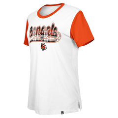 Cincinnati Bengals New Era Women's 3rd Down T-Shirt - White/Orange - NFL