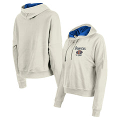 Denver Broncos New Era Women's 3rd Down Historic Pullover Hoodie - Cream - NFL