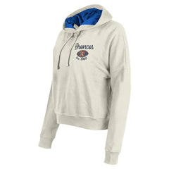 Denver Broncos New Era Women's 3rd Down Historic Pullover Hoodie - Cream - NFL