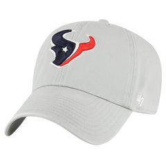 Houston Texans '47 Team Clean Up Adjustable Hat - Gray - 47 brand