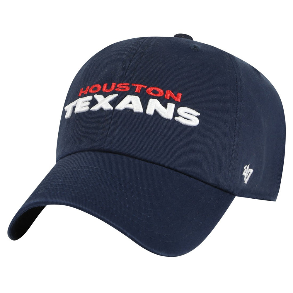 Houston Texans '47 Clean Up Team Script Adjustable Hat - Navy - 47 brand