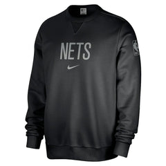 Nike Brooklyn Nets Courtside Standard Issue Performance Pullover Sweatshirt Black