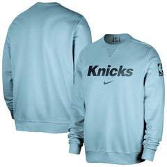 Nike New York Knicks Courtside Standard Issue Performance Pullover Sweatshirt Light Blue