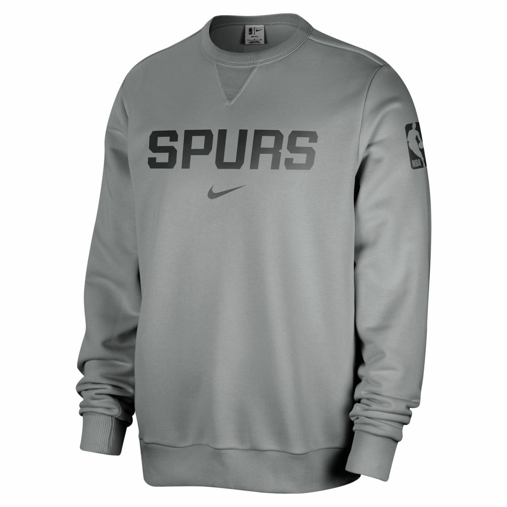 Nike San Antonio Spurs Courtside Standard Issue Performance Pullover Sweatshirt Gray