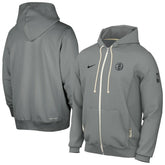Nike Brooklyn Nets Authentic Standard Issue Full-Zip Hoodie Jacket Gray