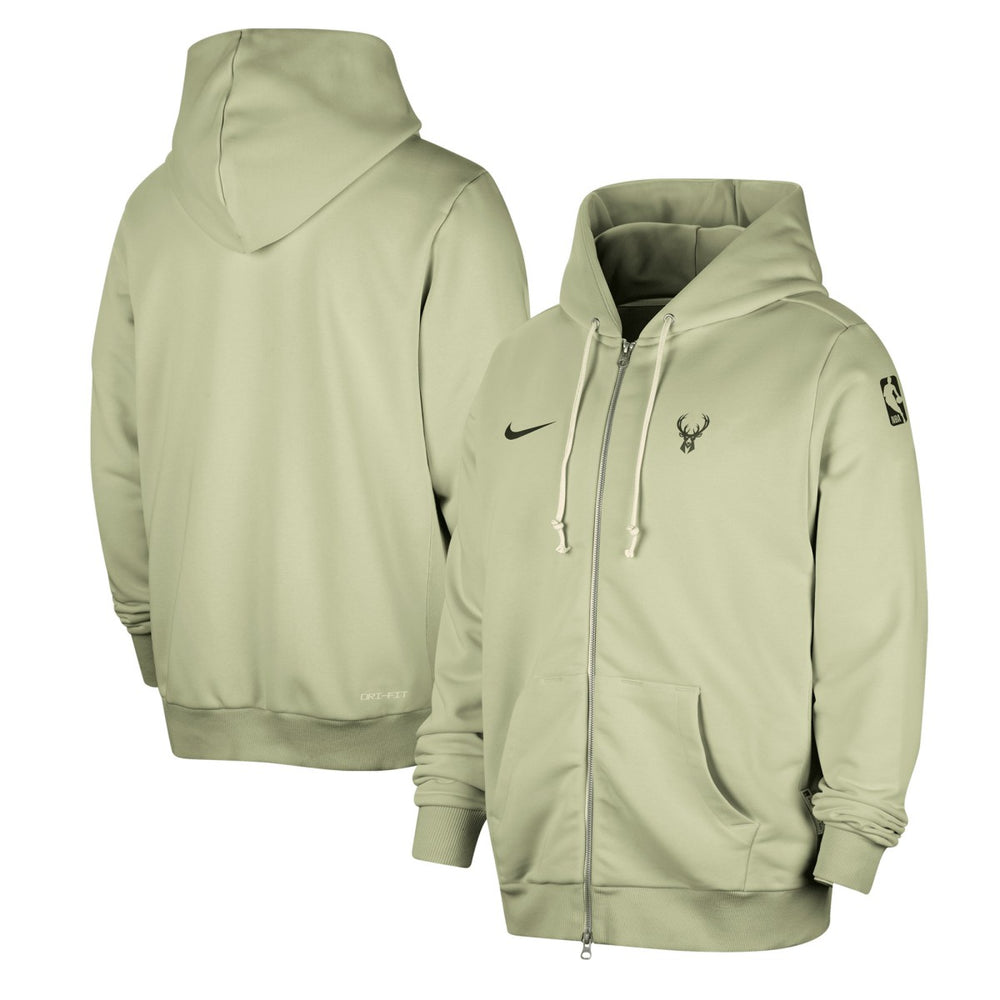 Nike Milwaukee Bucks Authentic Standard Issue Full-Zip Hoodie Jacket Green
