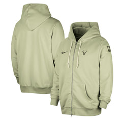 Nike Milwaukee Bucks Authentic Standard Issue Full-Zip Hoodie Jacket Green