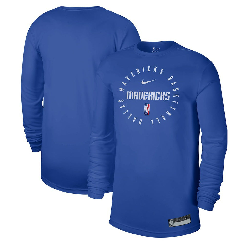 Nike Dallas Mavericks 2024/25 Legend On-Court Practice Long Sleeve T-Shirt Blue