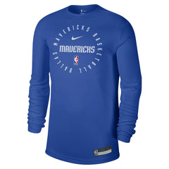 Nike Dallas Mavericks 2024/25 Legend On-Court Practice Long Sleeve T-Shirt Blue