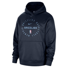 Nike Memphis Grizzlies 2024/25 Spotlight On-Court Practice Performance Pullover Hoodie Navy