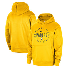 Nike Indiana Pacers 2024/25 Spotlight On-Court Practice Performance Pullover Hoodie Gold